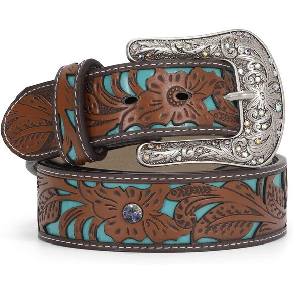 Western Cowgirl Belt Interchangeable Buckle Leather for Jeans Dresses main image 6
